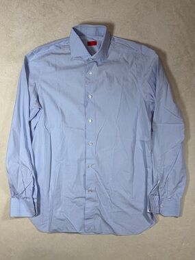 Isaia 16 41 Recent Classic Light Blue Spread Collar Dress Shirt